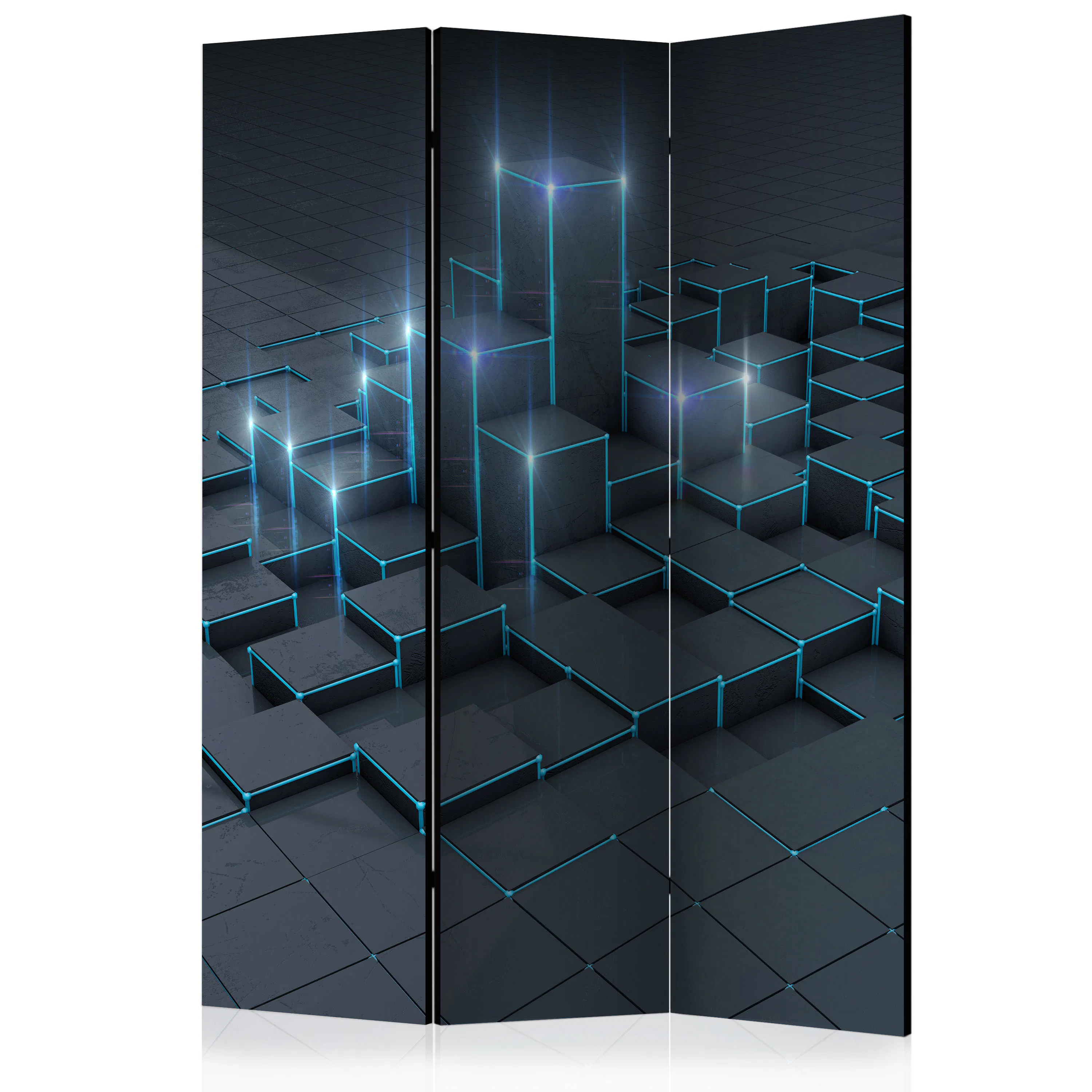 Rumsavdelare Skärmvägg Arkiio Black City 135x172 cm