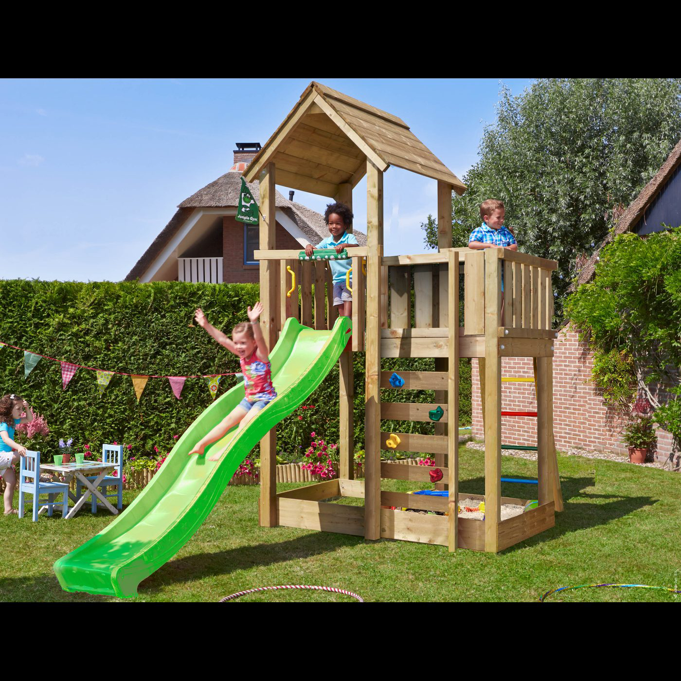Lektorn Jungle Gym Mansion 2.1 Grön Rutschkana
