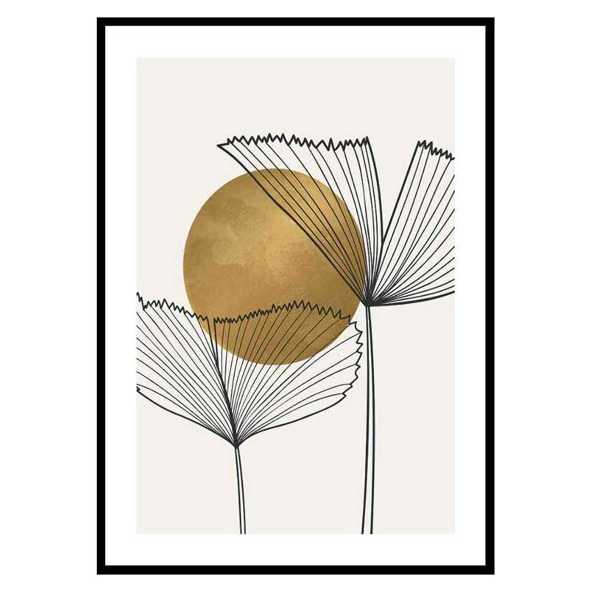 Poster Gallerix Watercolor Gold No3