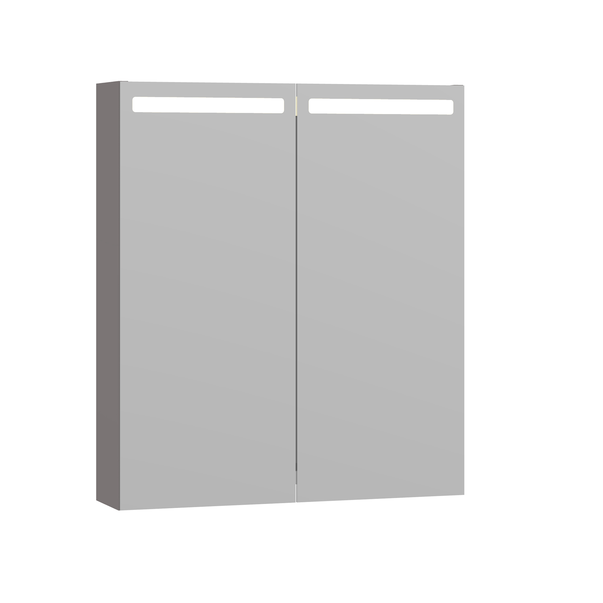 Spegelskåp Top, 2 lu. 70,4*60 cm Grå Matt