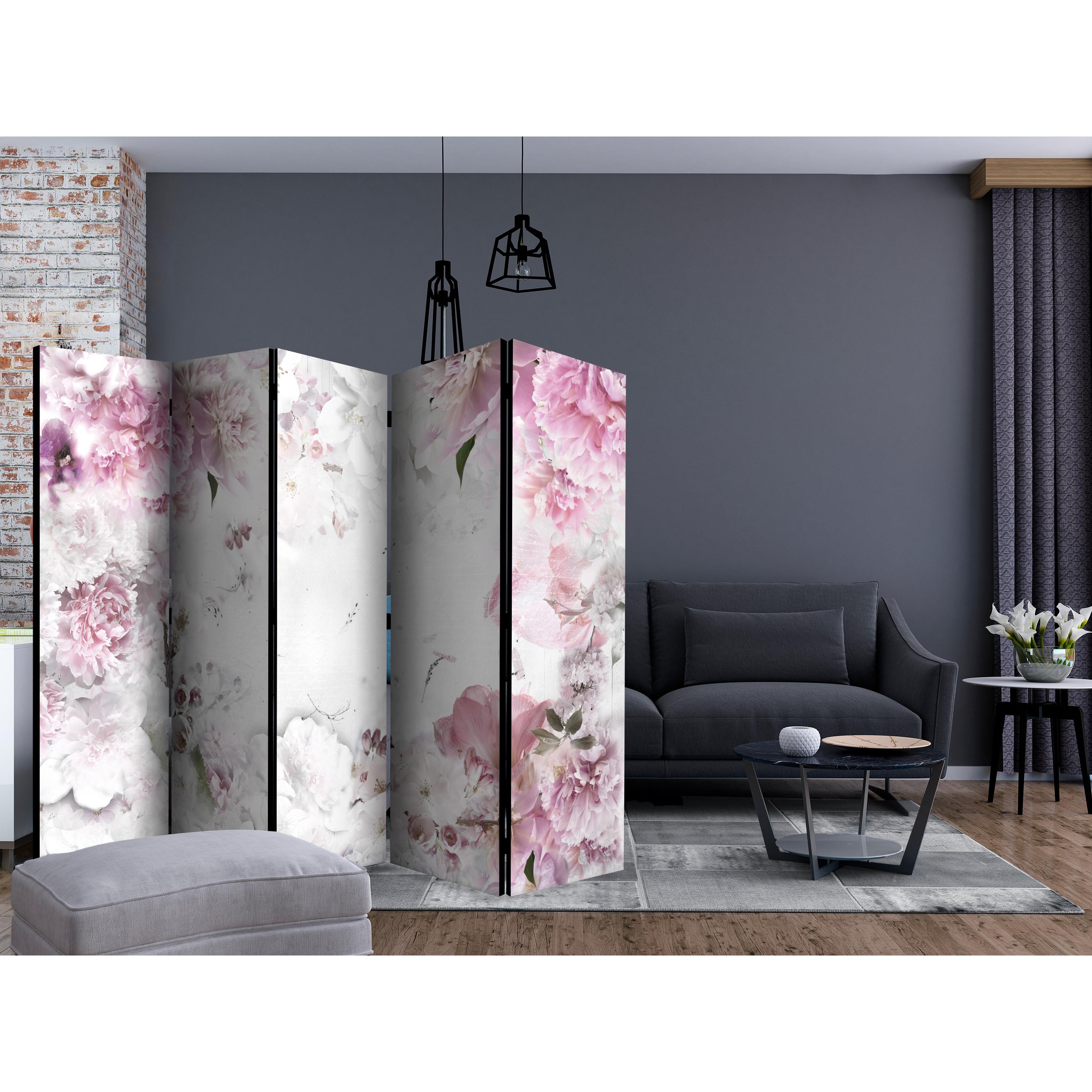 Rumsavdelare Skärmvägg Arkiio Dancing Peonies II 225x172 cm