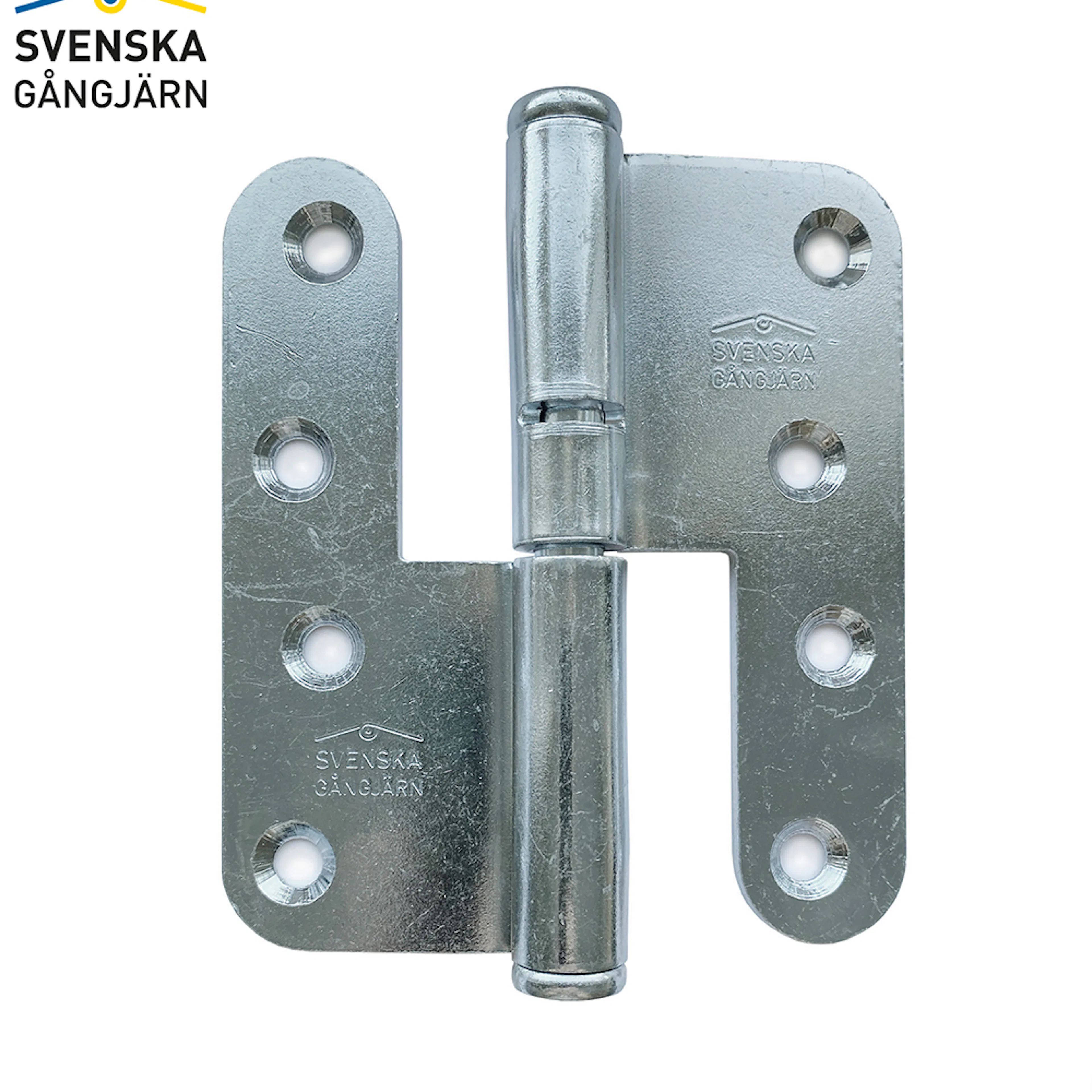 Gångjärn 3228-110 Hö förzinkat 100 st/frp Höger, Elförzinkad, Standard knopp