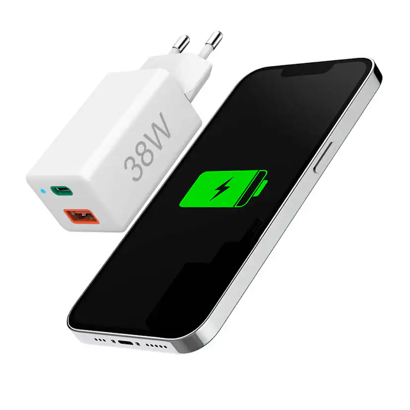 Miniladdare HAMA USB-C + USB-A Qualcomm 3.0 38W Vit