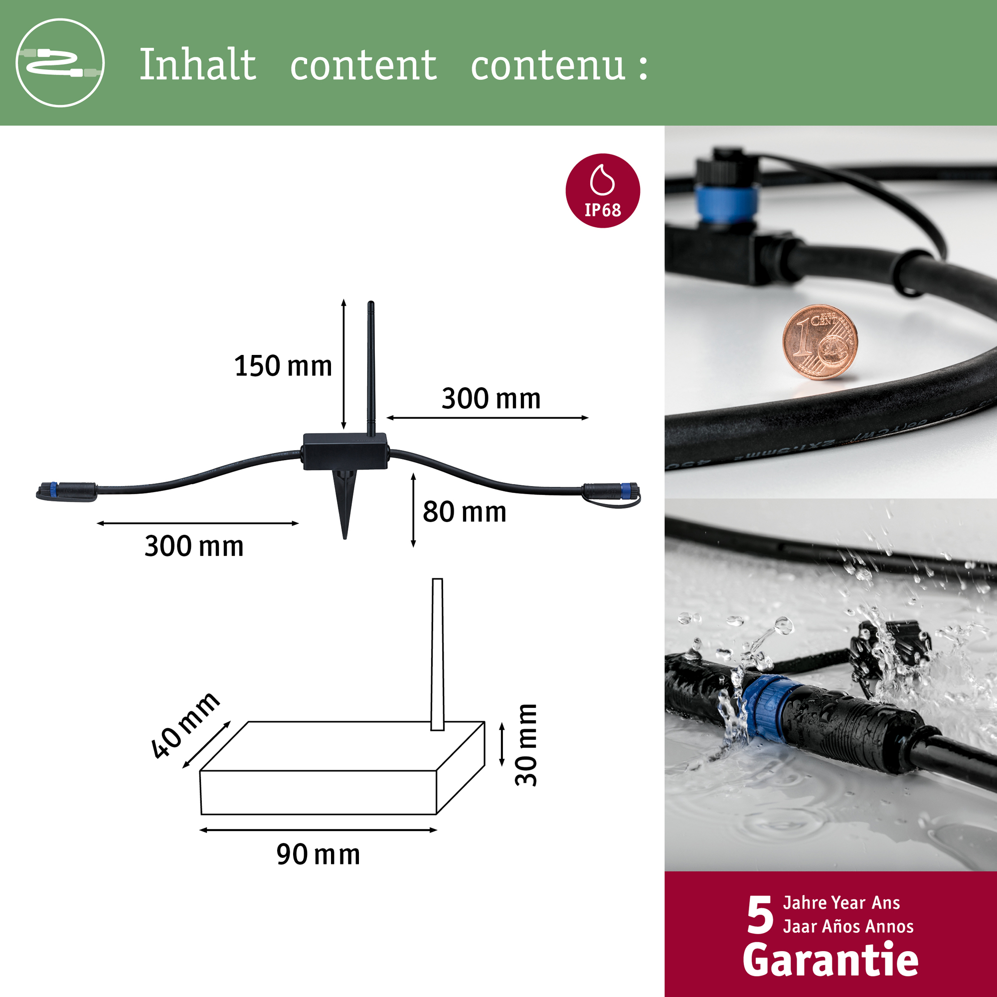 Tillbehör Paulmann Plug & Shine Trådlös Styrenhet IP68 Design: utan Fjärrkontroll