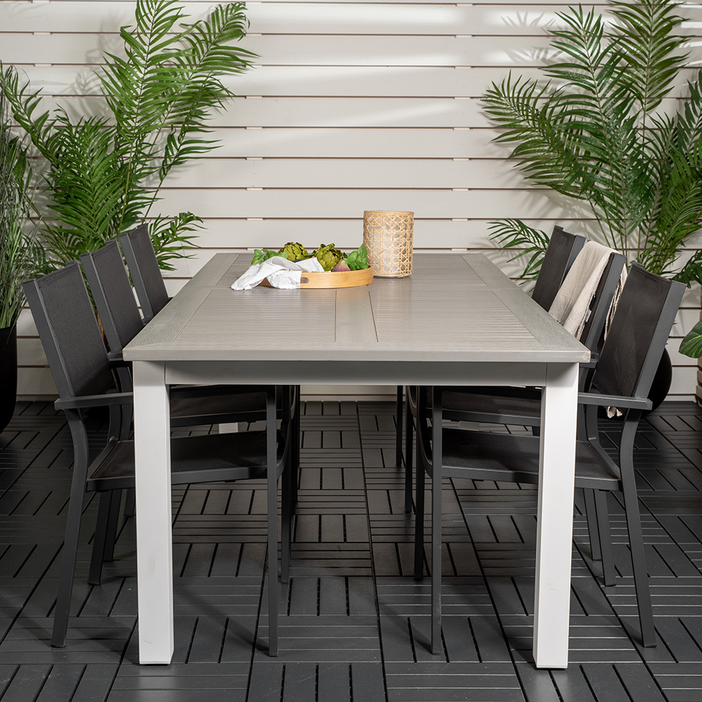 Matgrupp Venture Home Aleyna 224/324 med 6 Copacabana Karmstolar