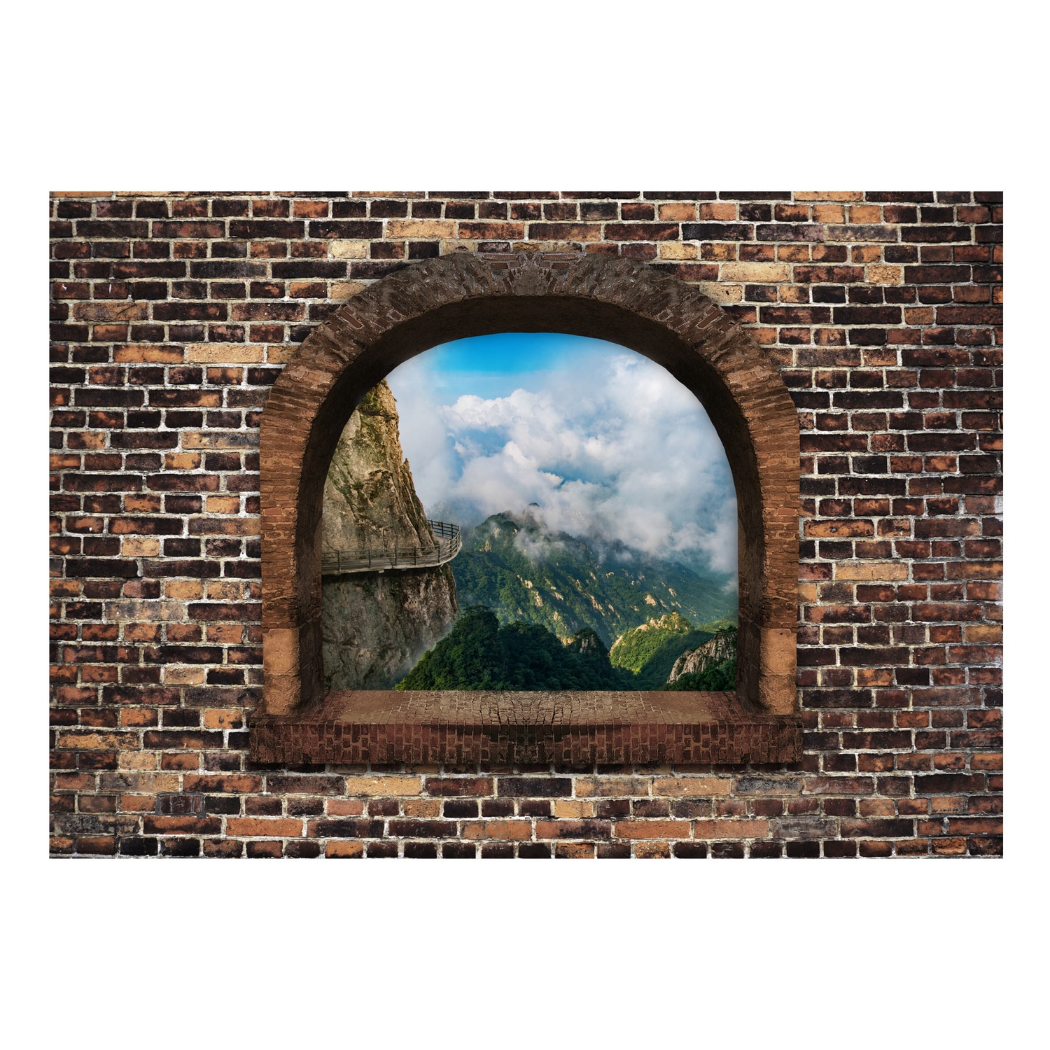 Fototapet Arkiio Självhäftande Stony Window Mountains