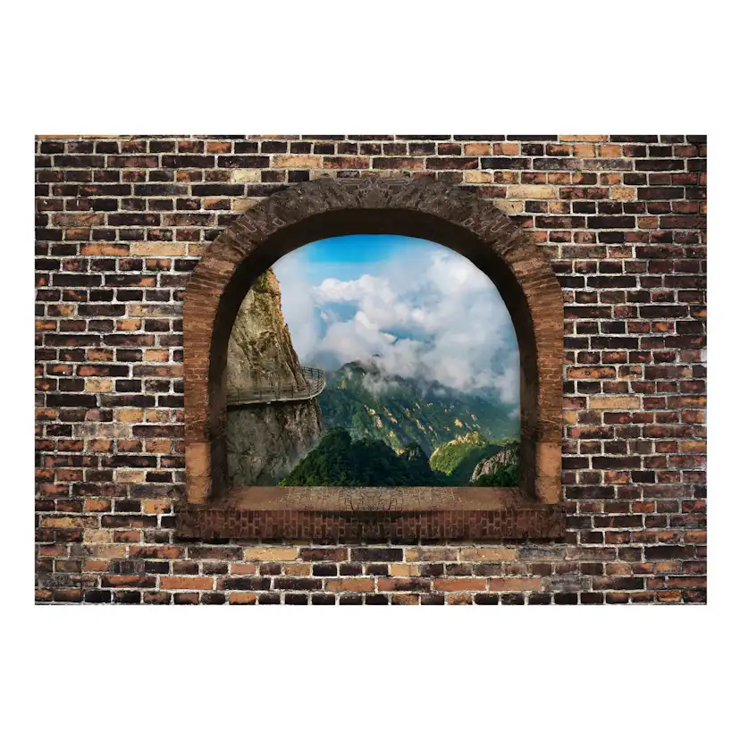 Fototapet Arkiio Självhäftande Stony Window Mountains