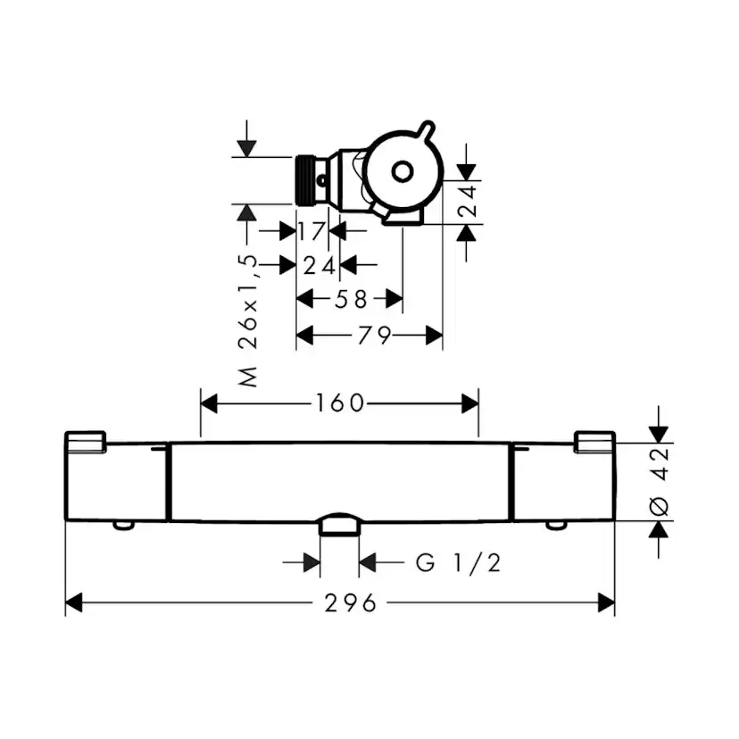 Duschblandare Hansgrohe Ecostat 1001 CL