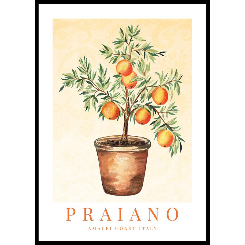Poster Gallerix Praiano Amalfi Oranges