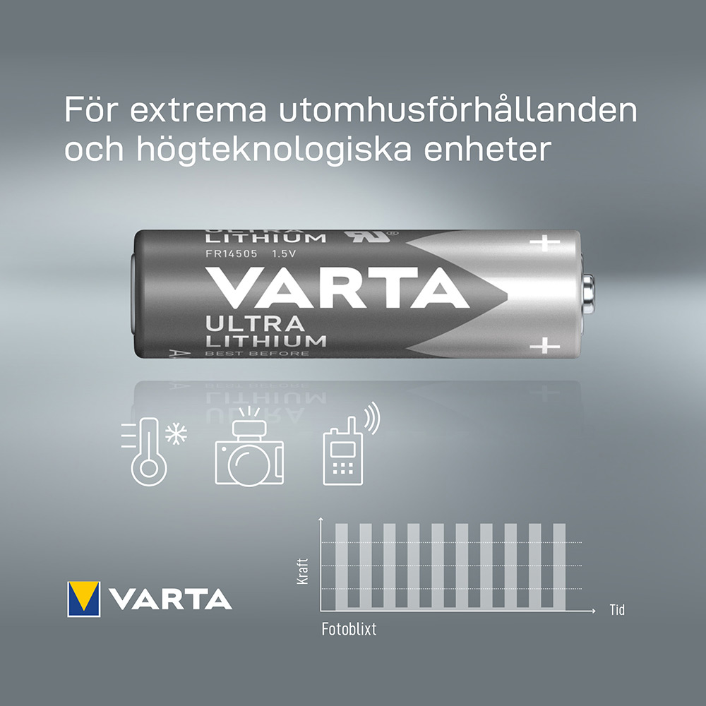 Batteri VARTA Ultra Litium LR06/AA 4-Pack