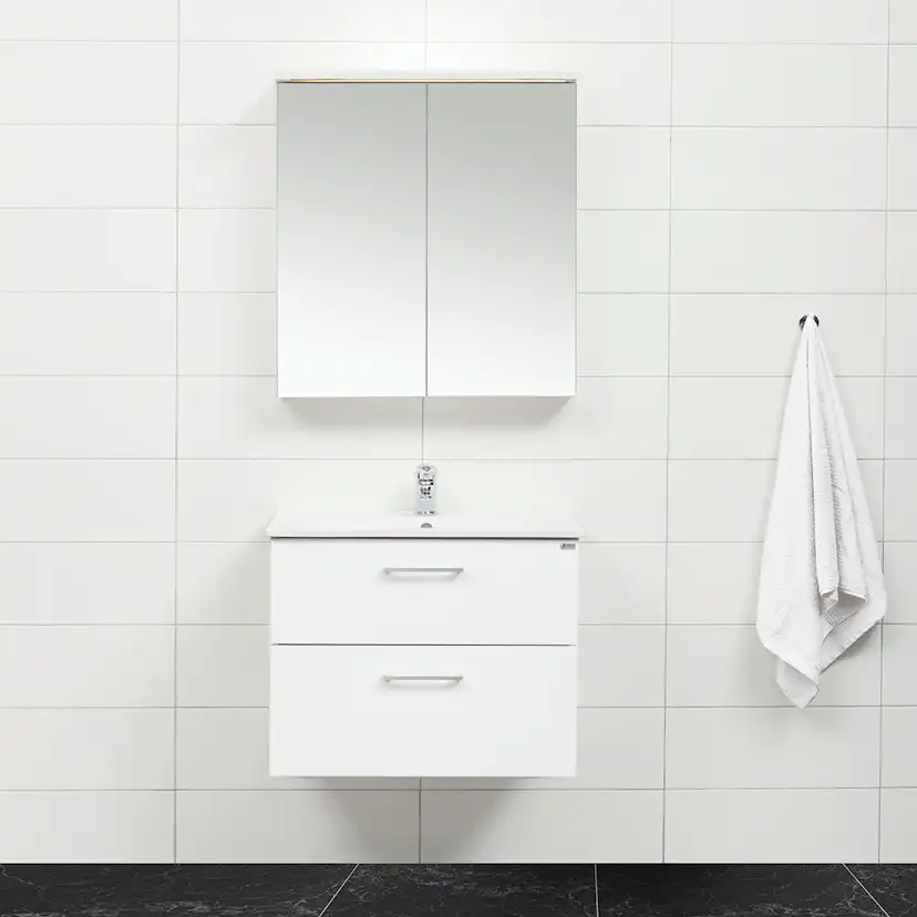 Tvättställsskåp 4AQUA Slim H Med 2 Lådor