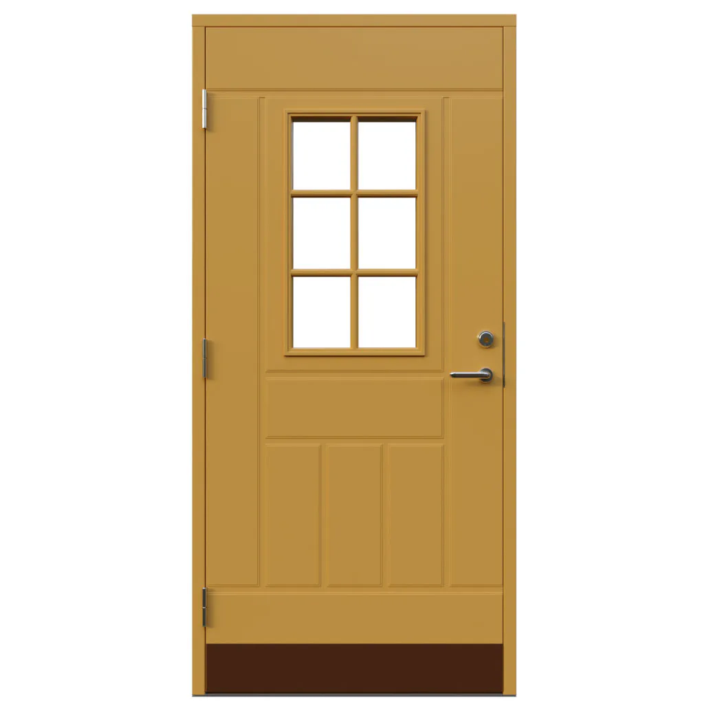 Tibble Glas 9x21 V NCS S-2040-Y20R BxH: 90x210 cm, S-2040-Y20R, Gul, Vänster