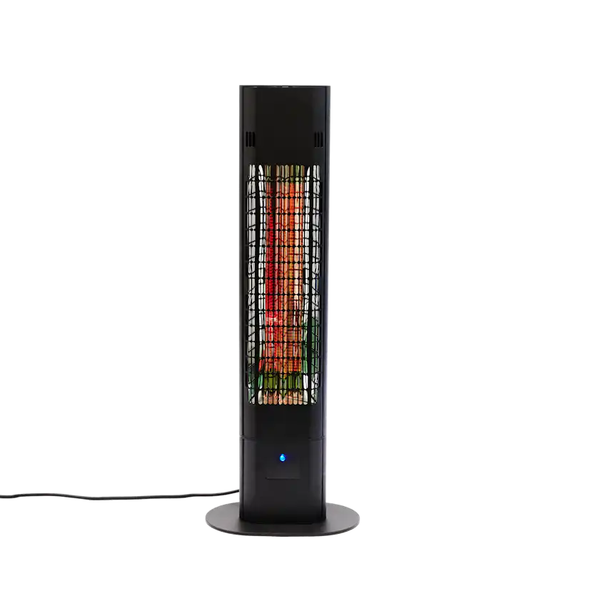 Terrassvärmare HORTUS 1800W Golvmodell inkl. Fjärrkontroll Svart