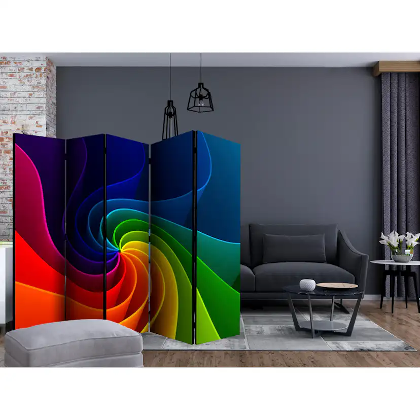 Rumsavdelare Skärmvägg Arkiio Colorful Pinwheel II 225x172 cm