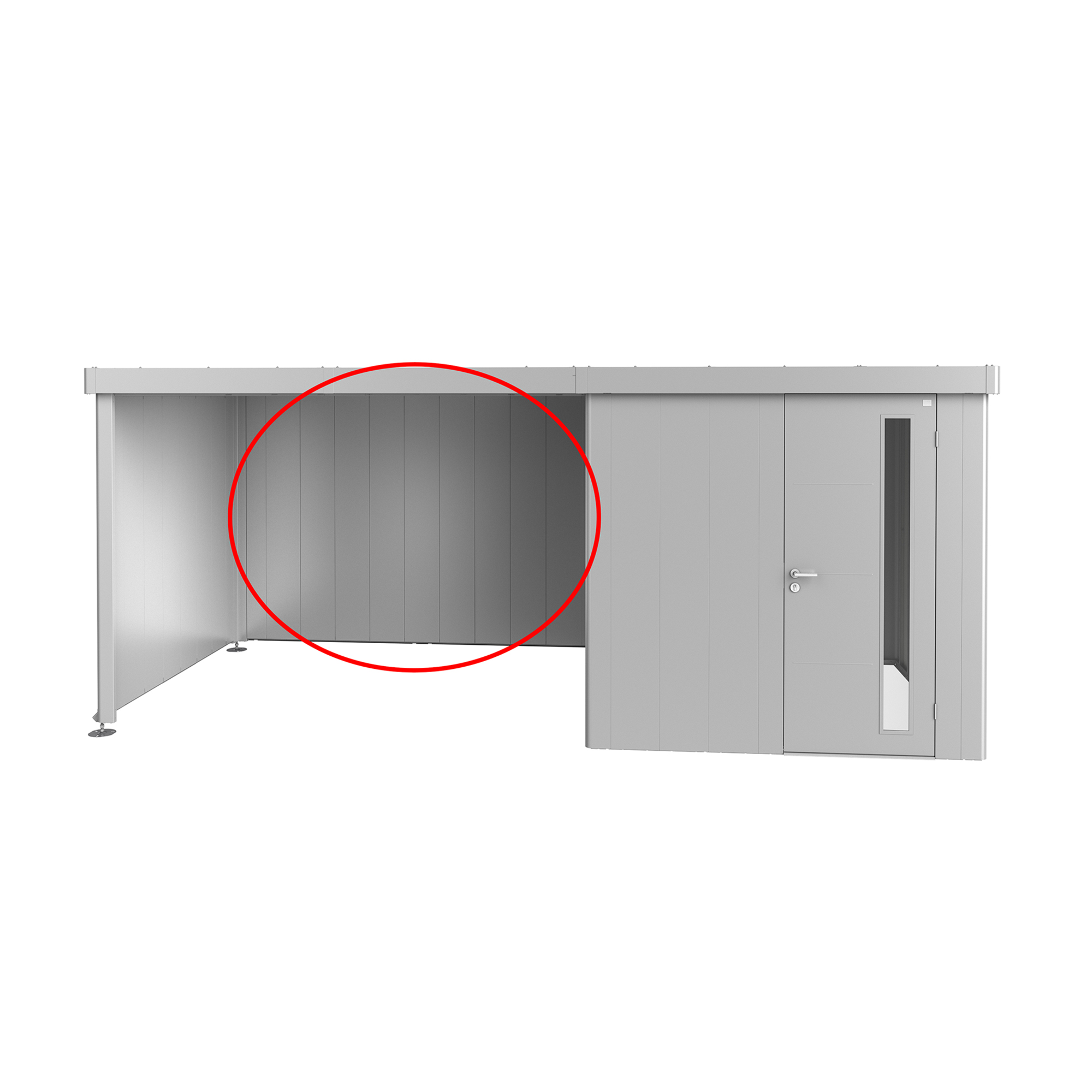 Bakvägg Biohort till Trädgårdsskjul Neo