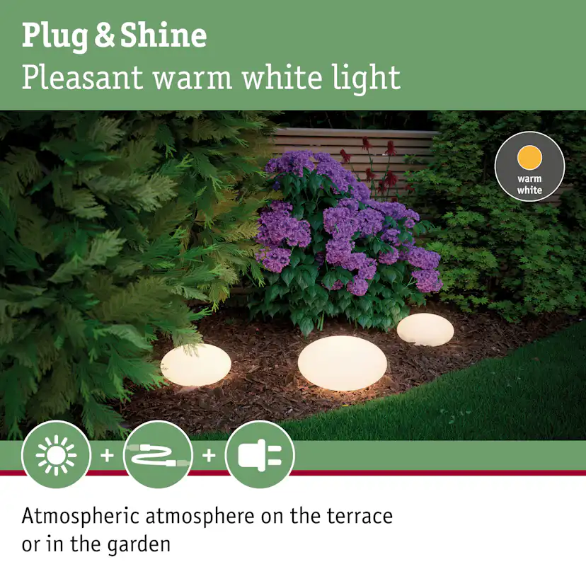 Dekorationsljus LED Paulmann Stone Plug & Shine IP67 24V Diameter: 350 mm