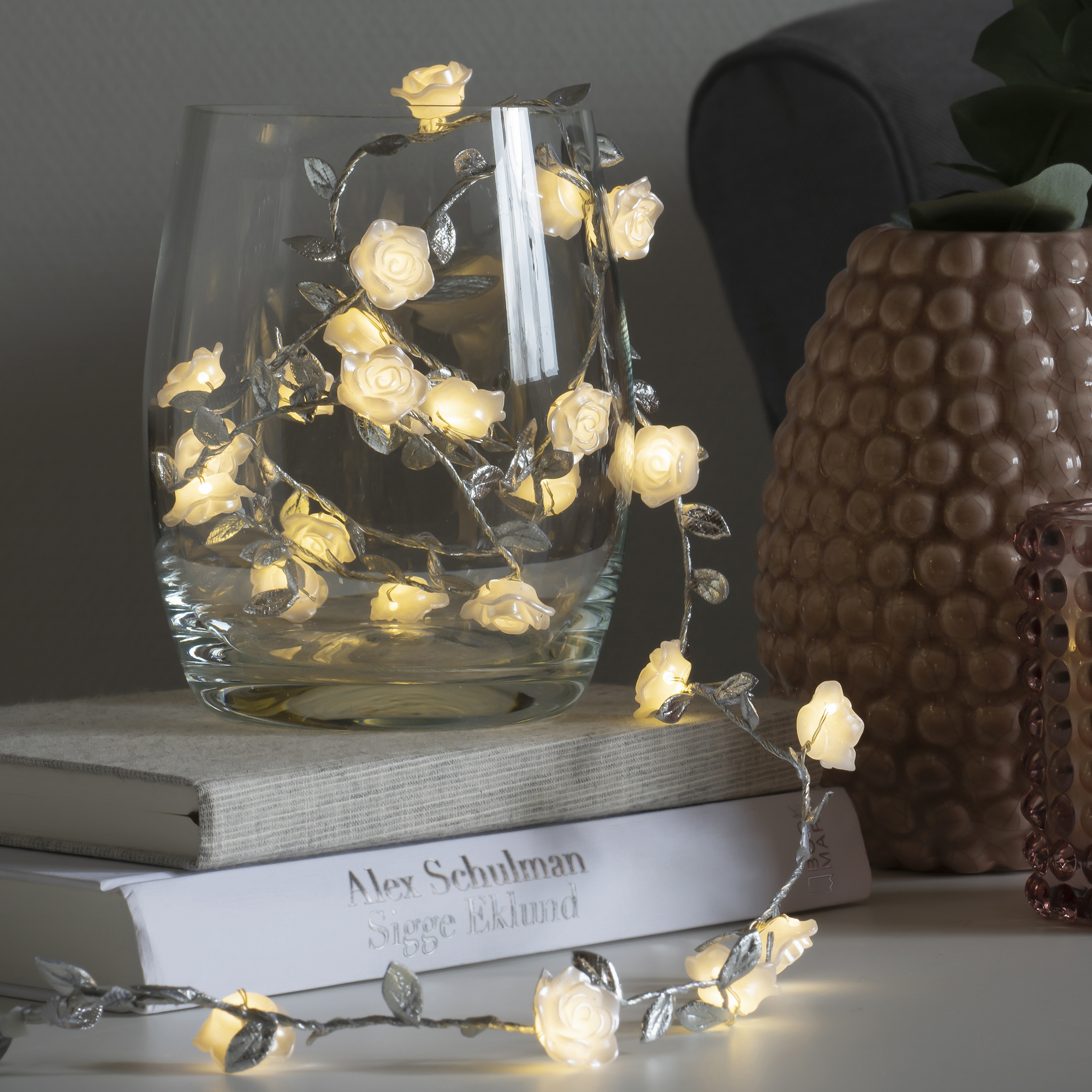 Ljusslinga Gnosjö Konstsmide Löv Silver 25L