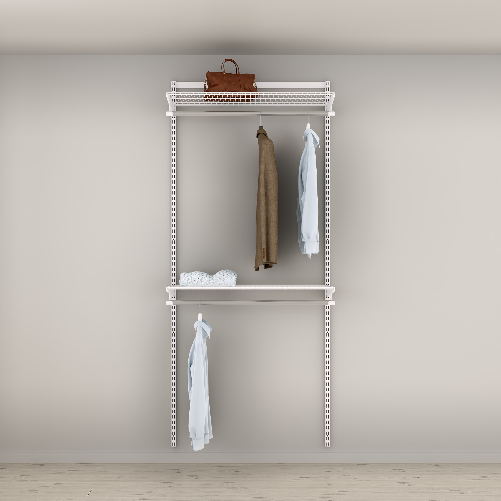 Garderobslösning Elfa Ready Solution Classic 3 Vit B: 936 mm