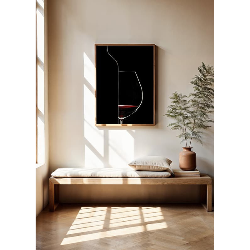 Poster Gallerix Red Wine And Bottle