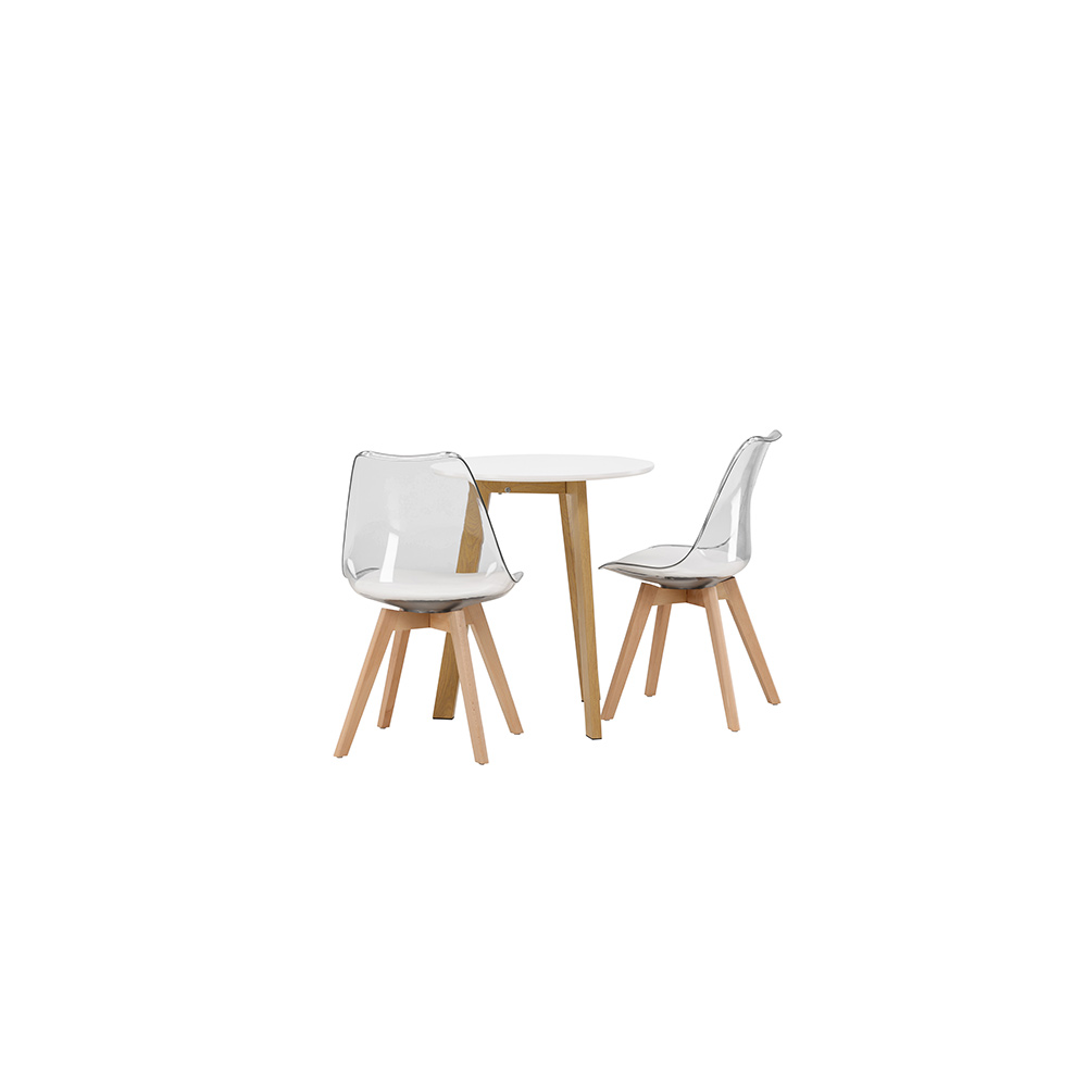 Matgrupp Venture Home Leonora Ø65 cm med 2 st Edvin stolar