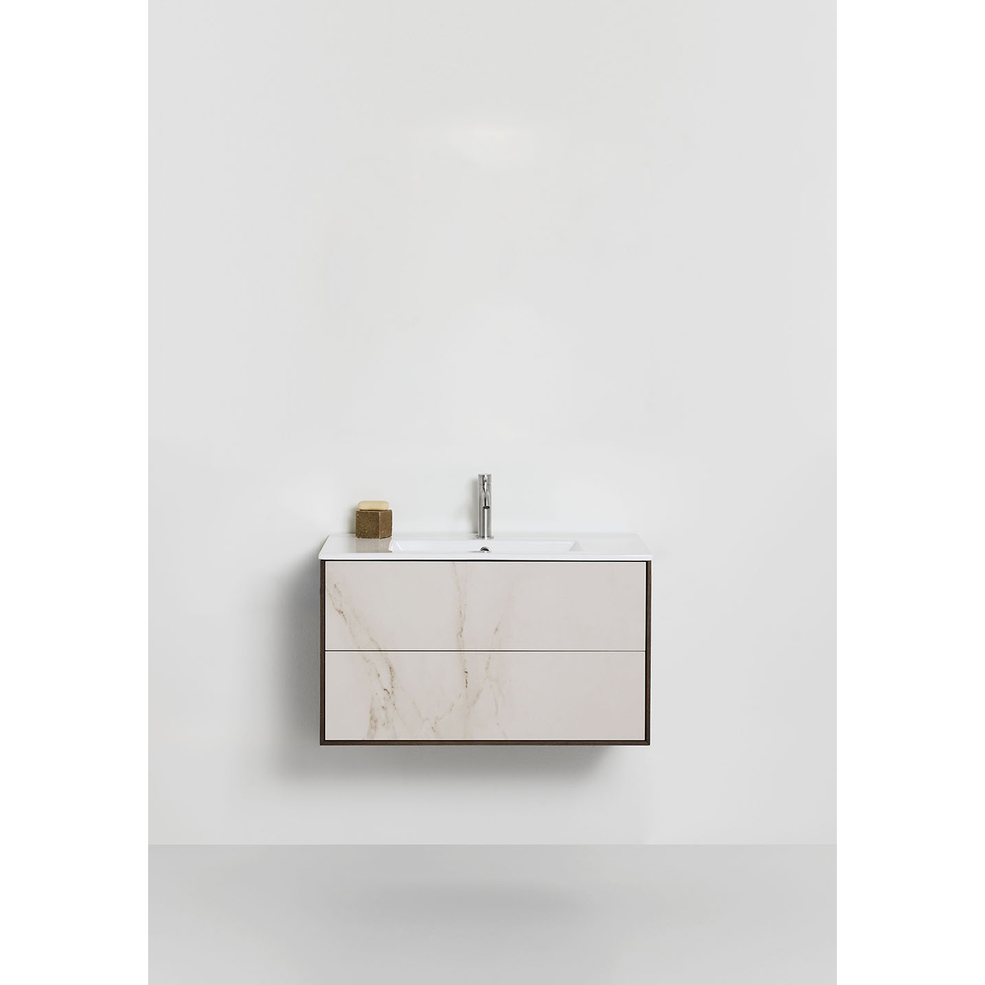 Tvättställsskåp Hafa Edge Stone med Tvättställ Rökt Ek Stone, B: 810mm