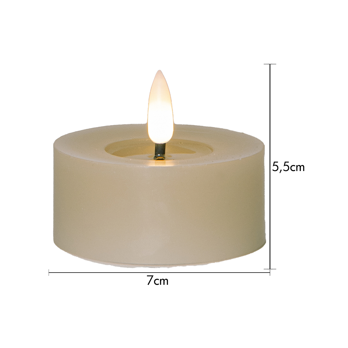 LED-Värmeljus Star Trading Flamme Flow 7x5 cm 2-pack
