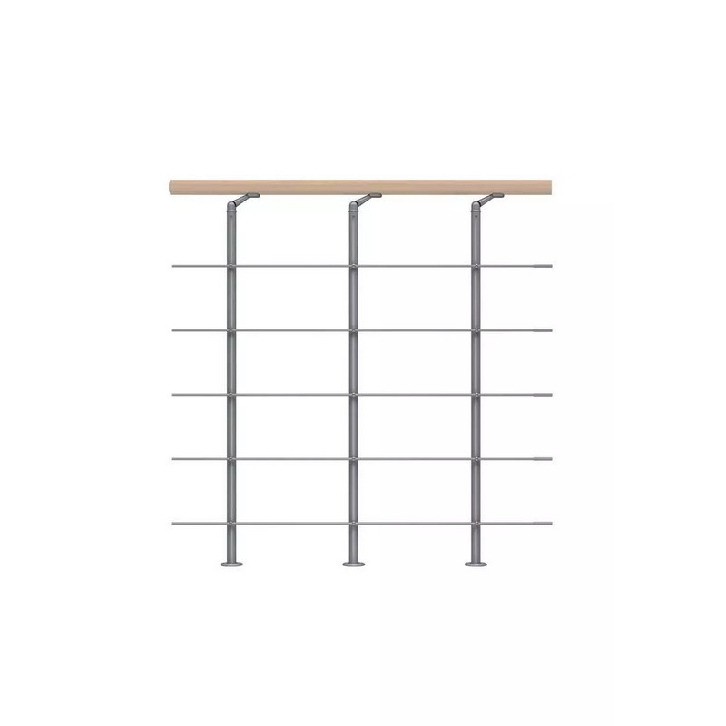 Skyddsräcke STYLE6 ek vit oljad förlängning pearl grey Grå