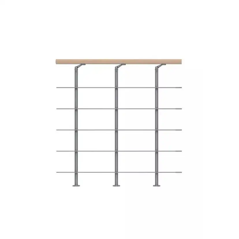 Skyddsräcke STYLE6 ek vit oljad förlängning pearl grey Grå