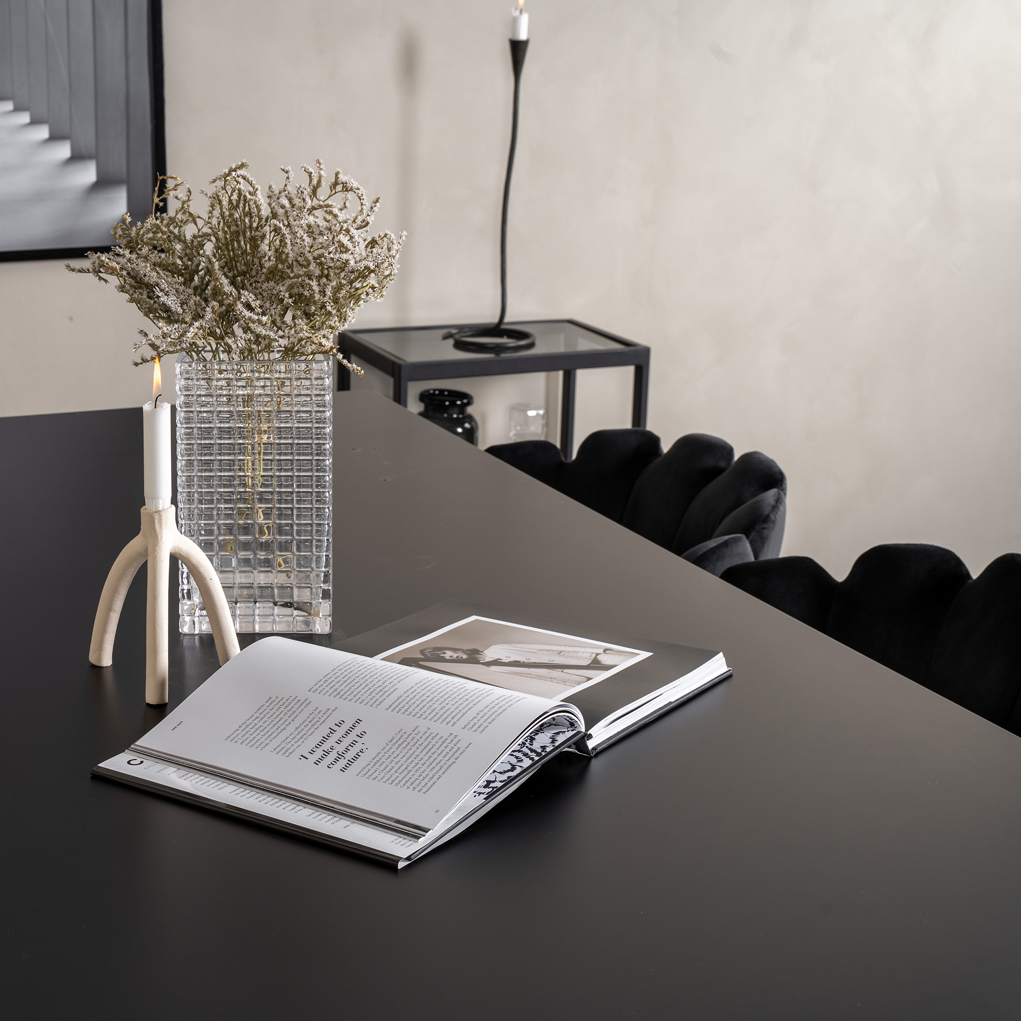Palace Matbord - Svart / Svart - 240*100*H75+Limhamn - Chair Svart