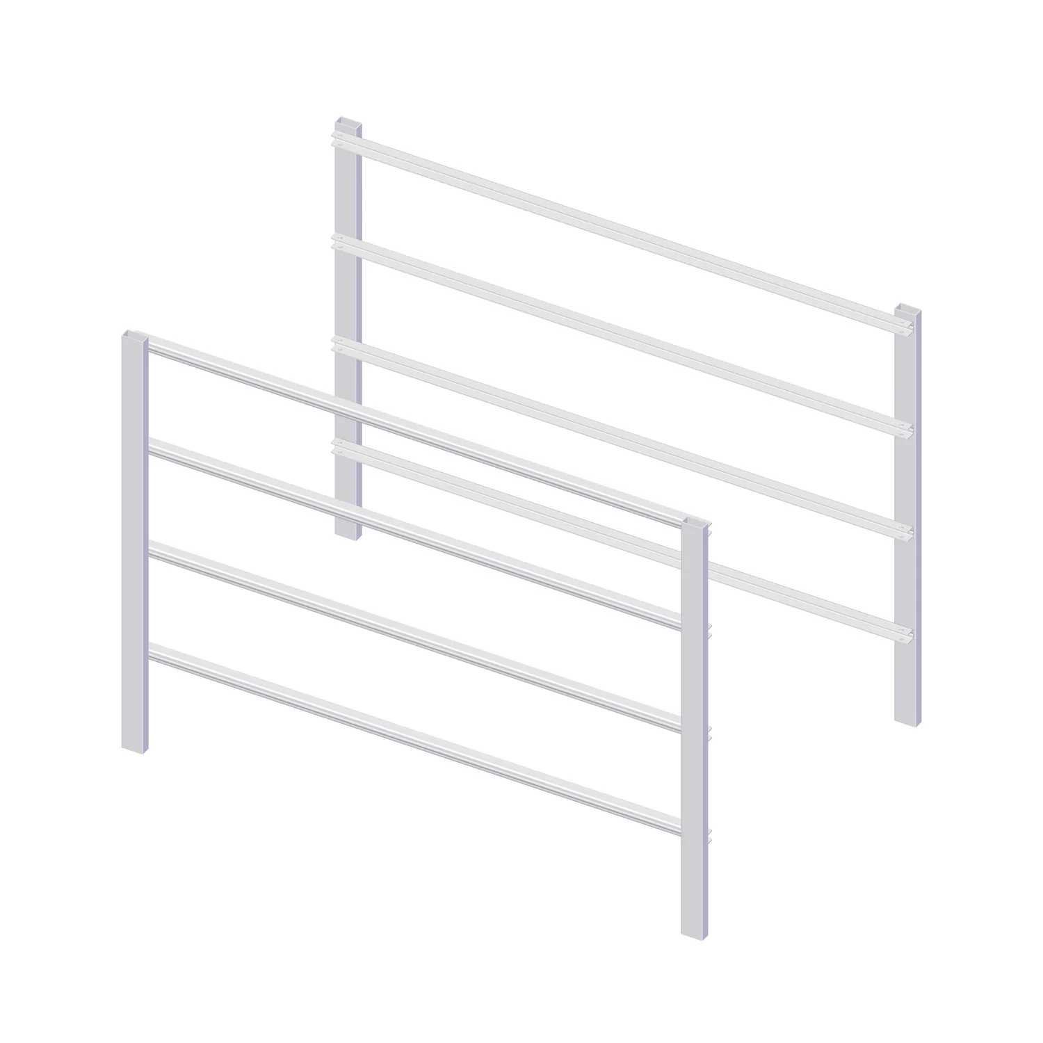 Stativgavelpar vit 4-skenig Vit, 405 mm, 4-Skenig