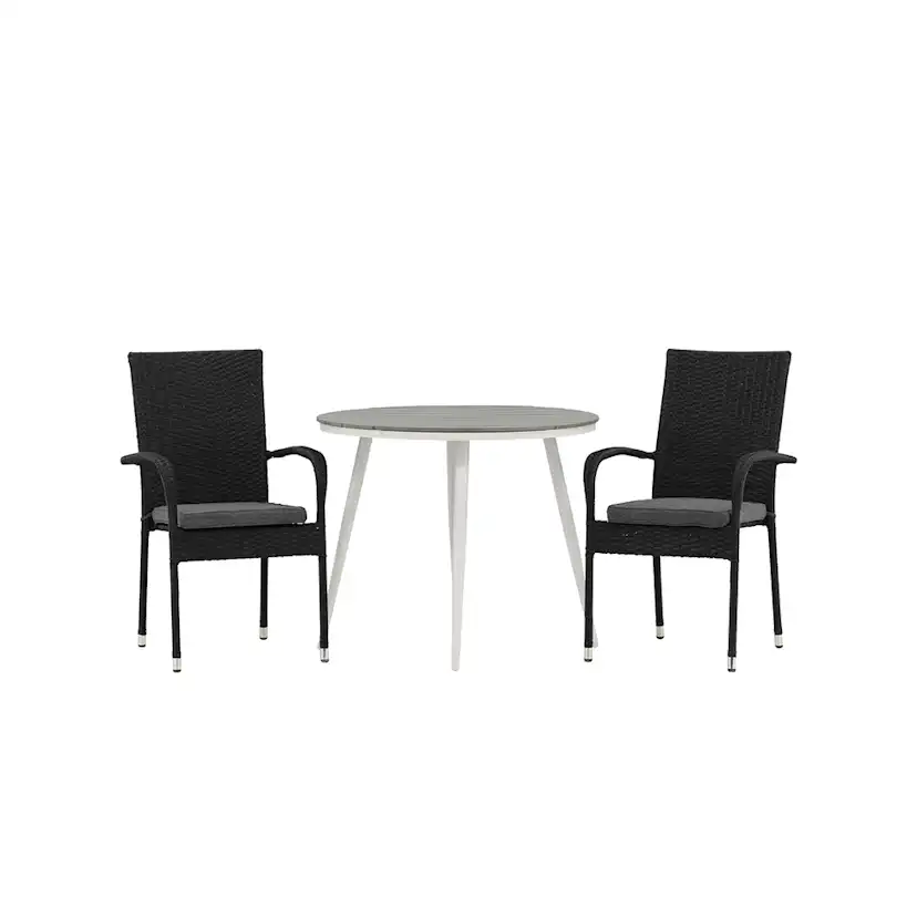 Cafégrupp Venture Home Break Ø90 cm med 2 Anna Stolar