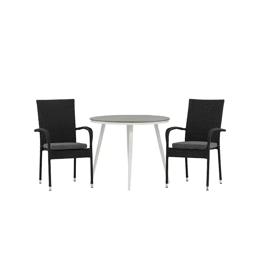 Cafégrupp Venture Home Break Ø90 cm med 2 Anna Stolar