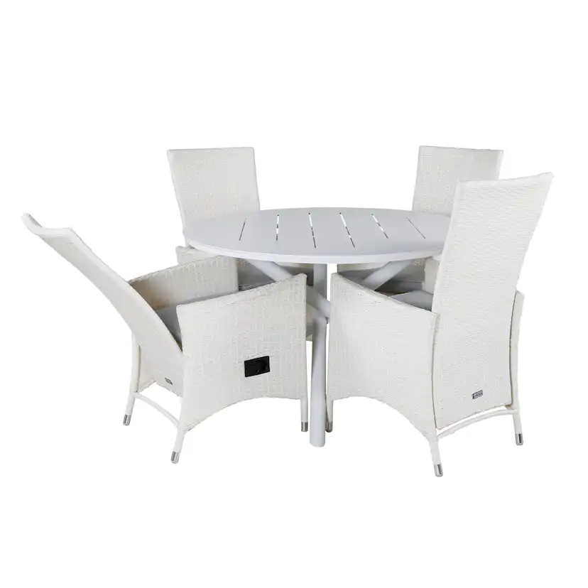 Matgrupp Venture Home Ande med 4 Pava Matstolar
