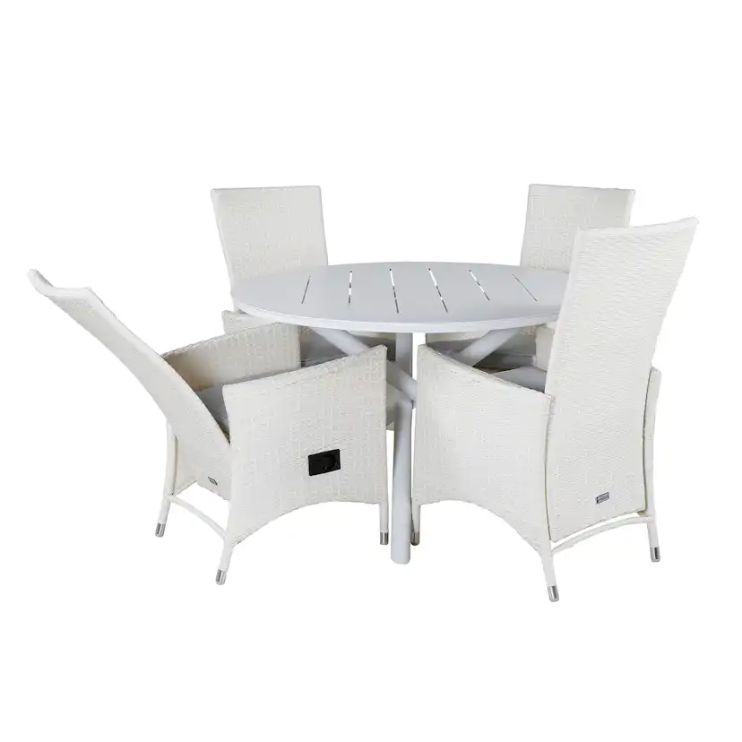 Matgrupp Venture Home Ande med 4 Pava Matstolar
