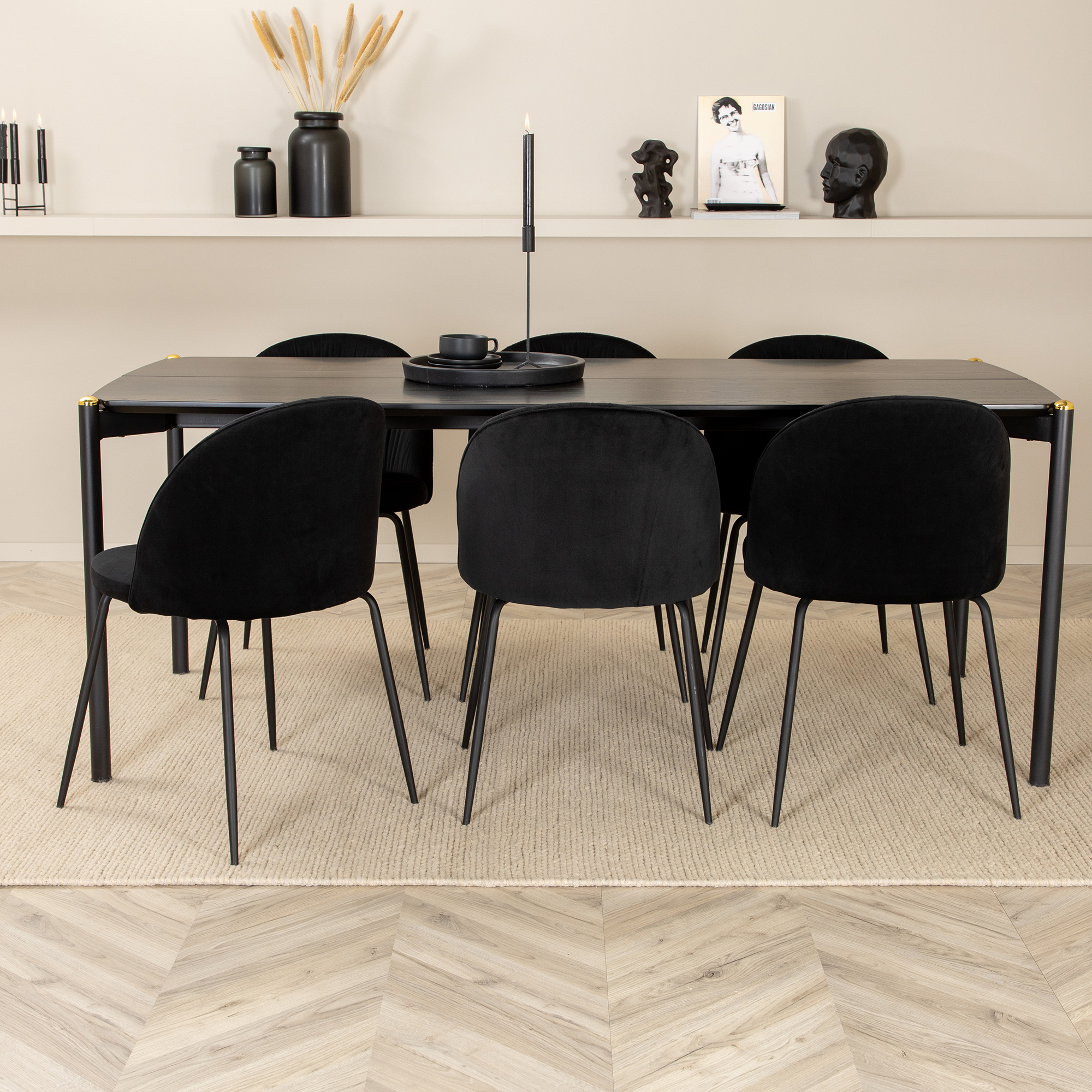 Matgrupp Venture Home Paris med 6 Wrigley Stolar