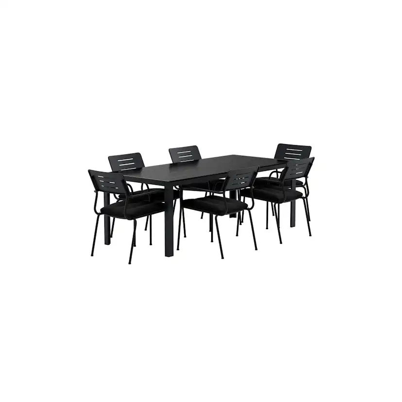 Matgrupp Utomhus Venture Home Break 90x205 cm med 6 st Nicke Trädgårdsstolar
