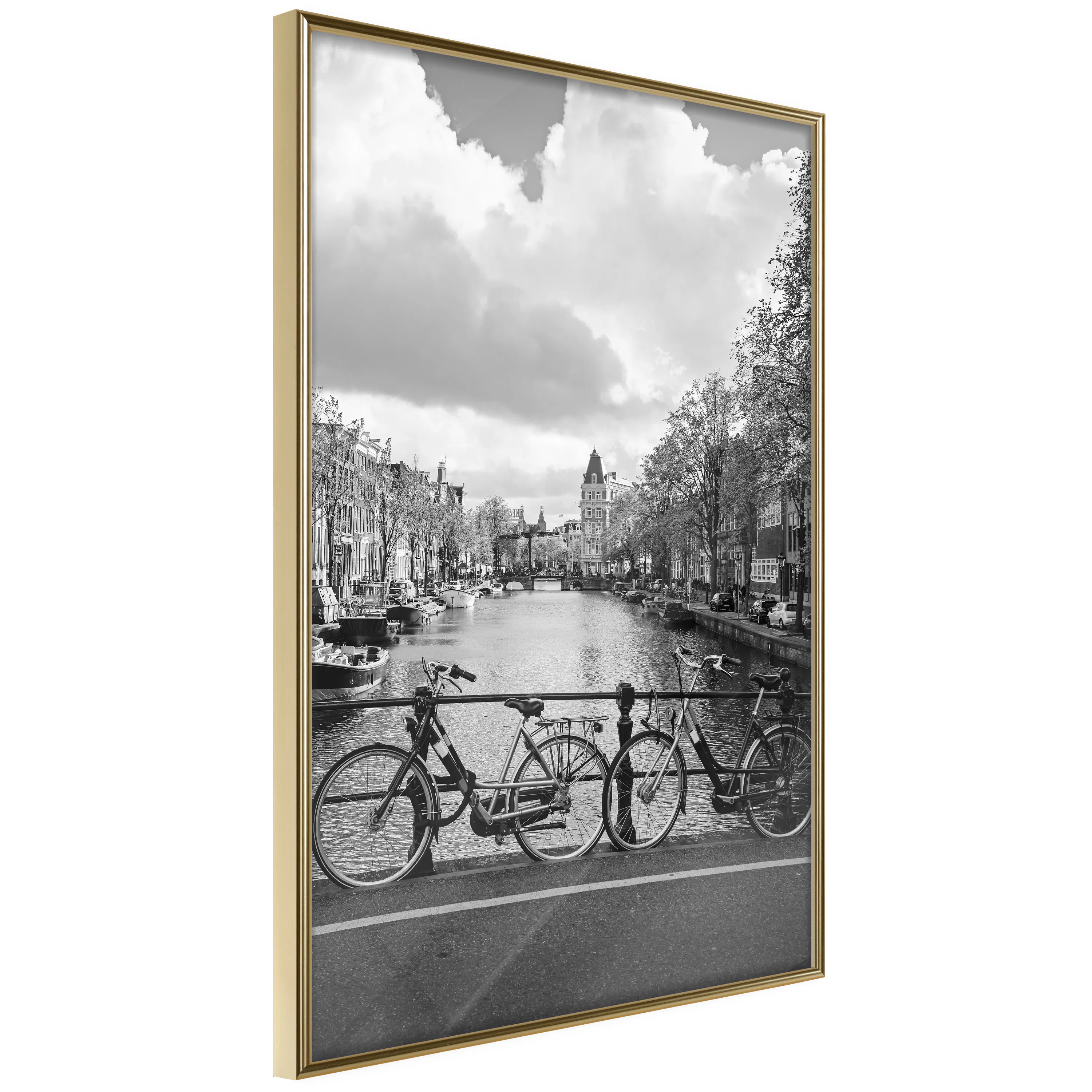 Poster Artgeist Affisch Bikes On Bridge