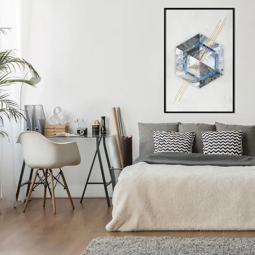 Poster Artgeist Affisch Hexagonal Eye