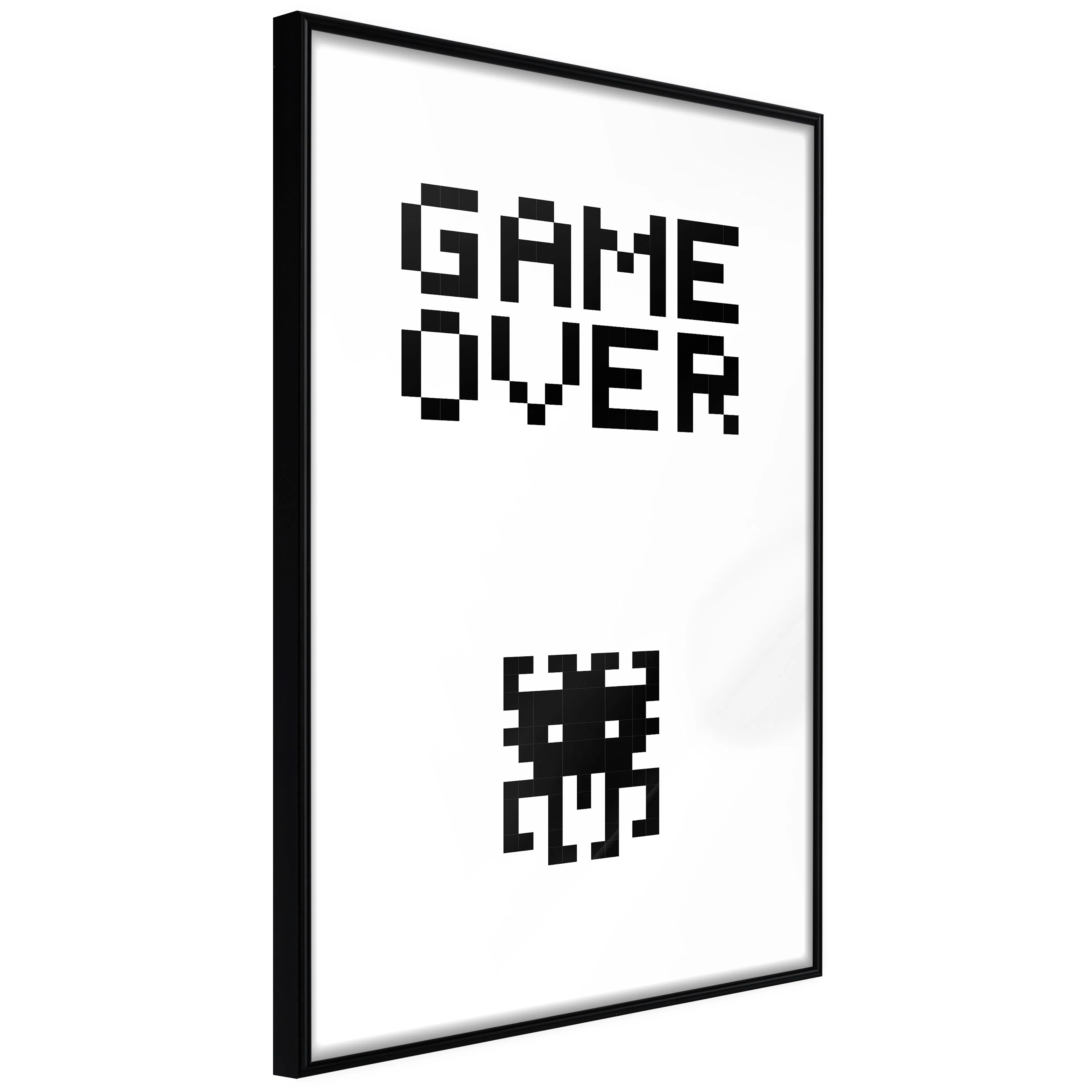 Affisch - Game Over [Poster] 20x30 Svart ram, 20x30 cm