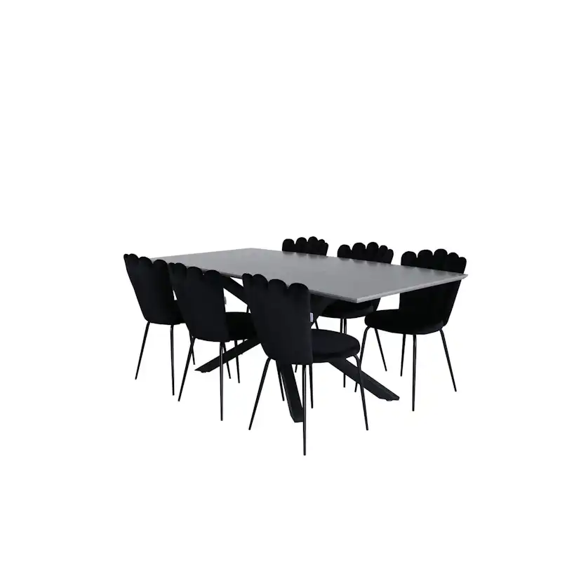 Matgrupp Venture Home Piata med 6 Limhamn Light Stolar