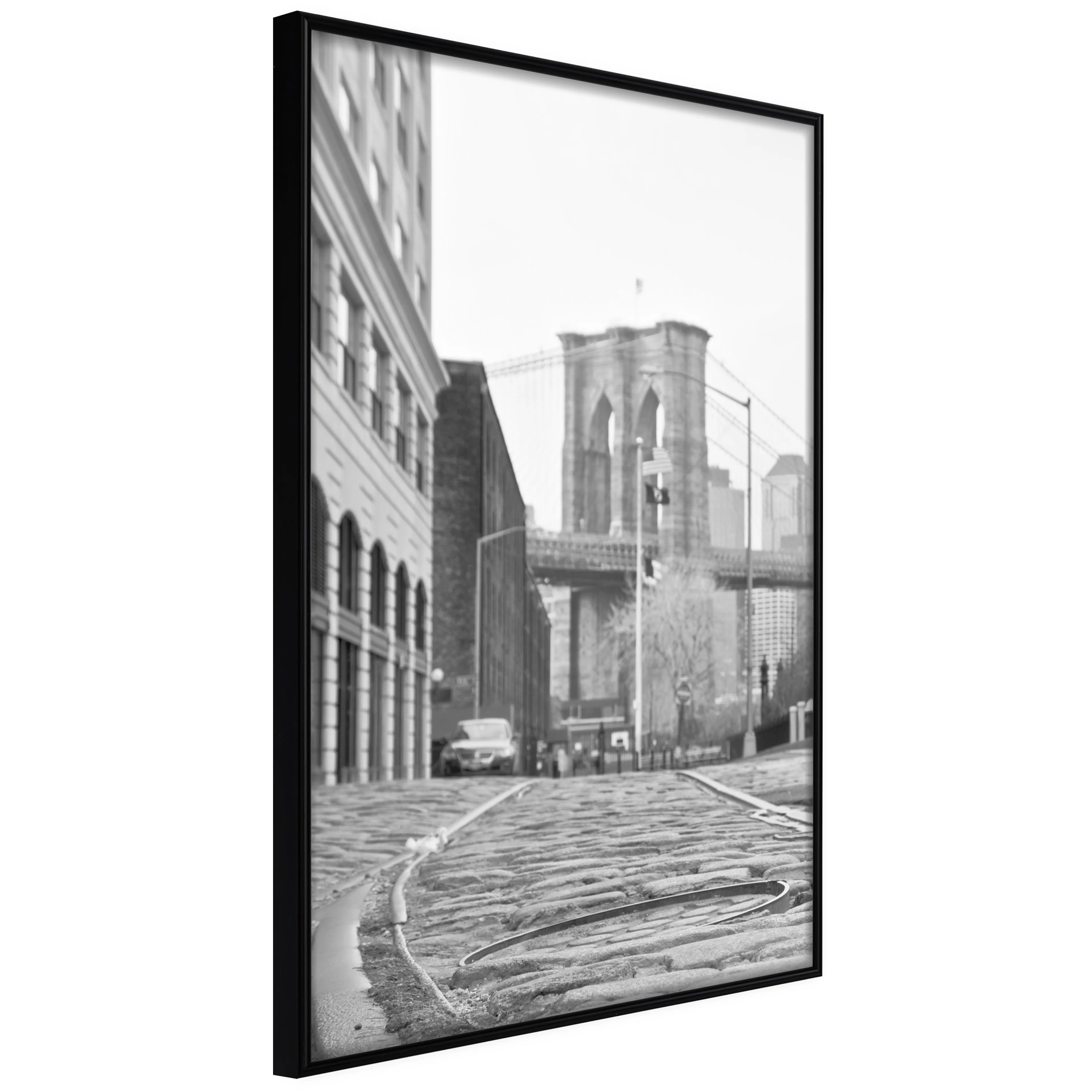 Affisch - Brooklyn Bridge [Poster] 20x30 Svart ram, 20x30 cm