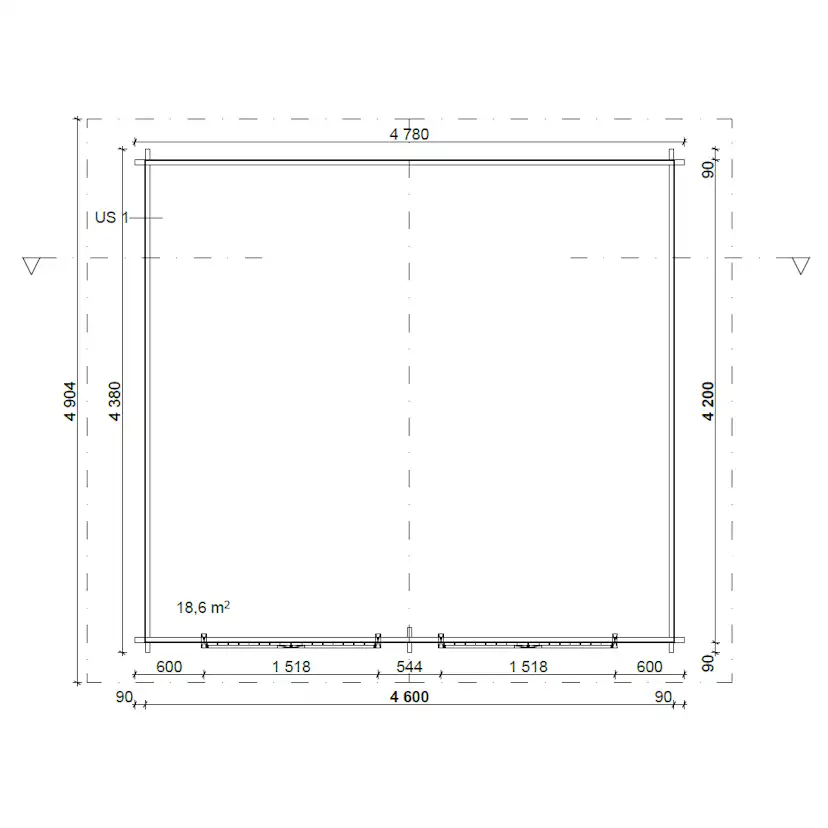 Timmerlada LP Garden Tuplakymppi 20 m²