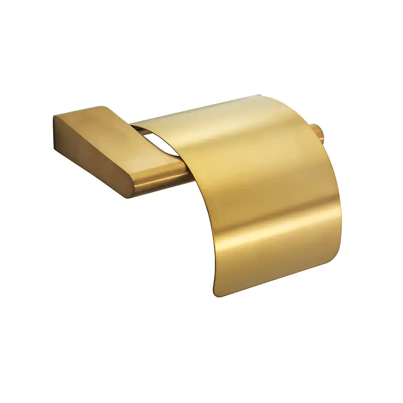 WC-pappershållare lock borstad mässing Borstad mässing
