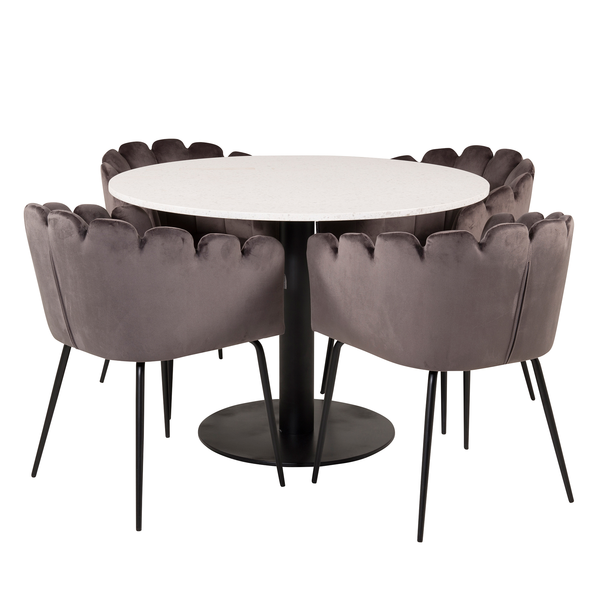 Matgrupp Venture Home Roxanna med 4 Limhamn Stolar