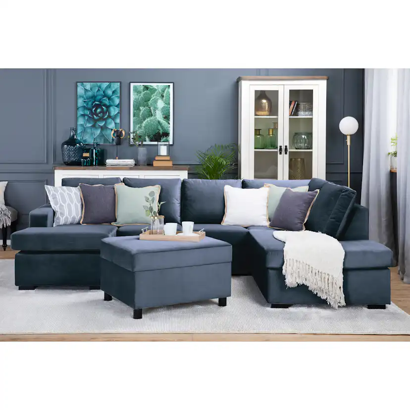 4-sitssoffa Basic Home Crazy U-formad med Divan och Schäslong Large 285 cm
