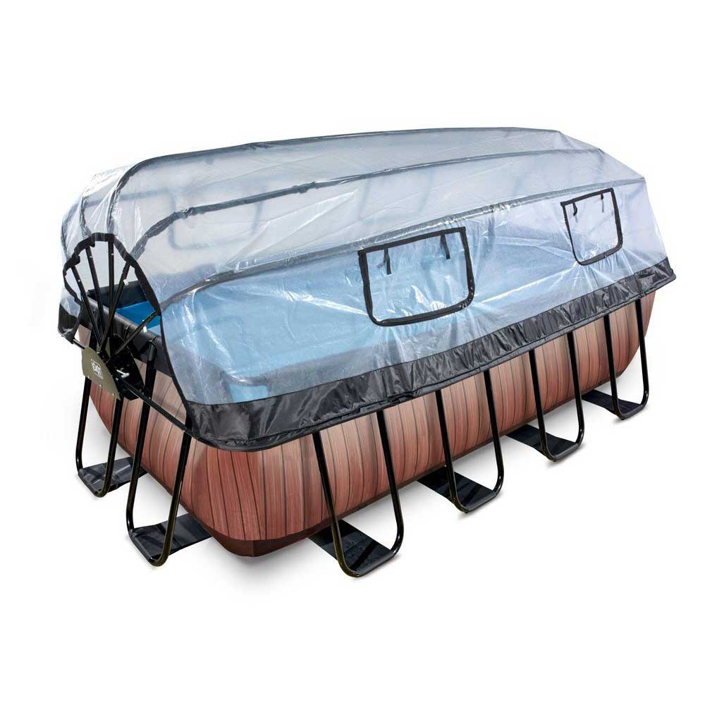 Pool Exit Toys 4x2x1,22 m Med Tak, Sandfilter Och Värmepump