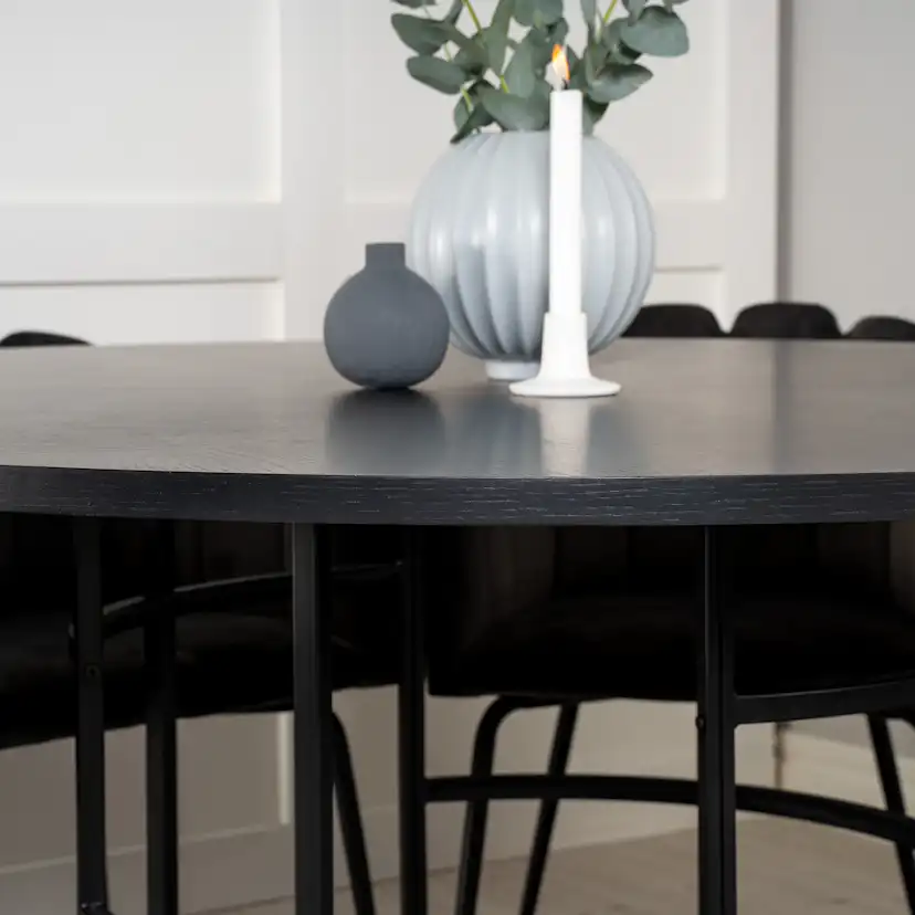 Matgrupp furniture/fashion Copenhagen med 6 Gråa Limhamn Stolar