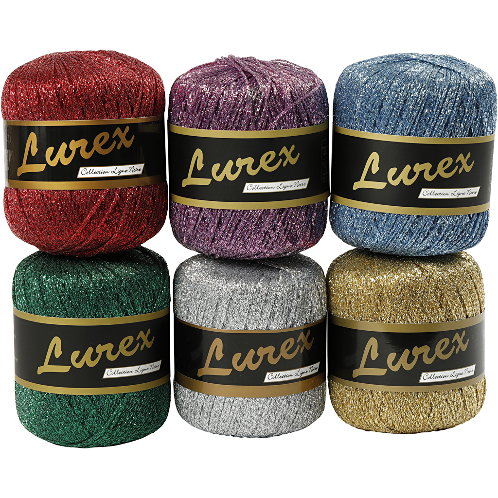 Garn Creativ Company Lurex Mixade Färger 160 m 6x25 g/1 Förp