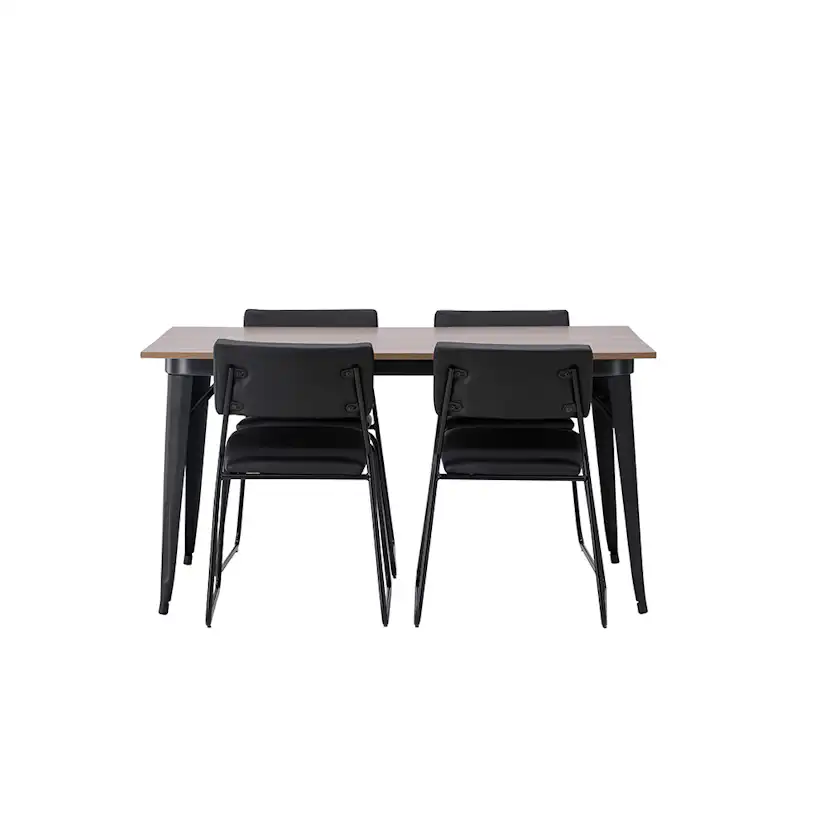 Matgrupp Venture Home Tempe 140 cm med 4 Kenth Stolar