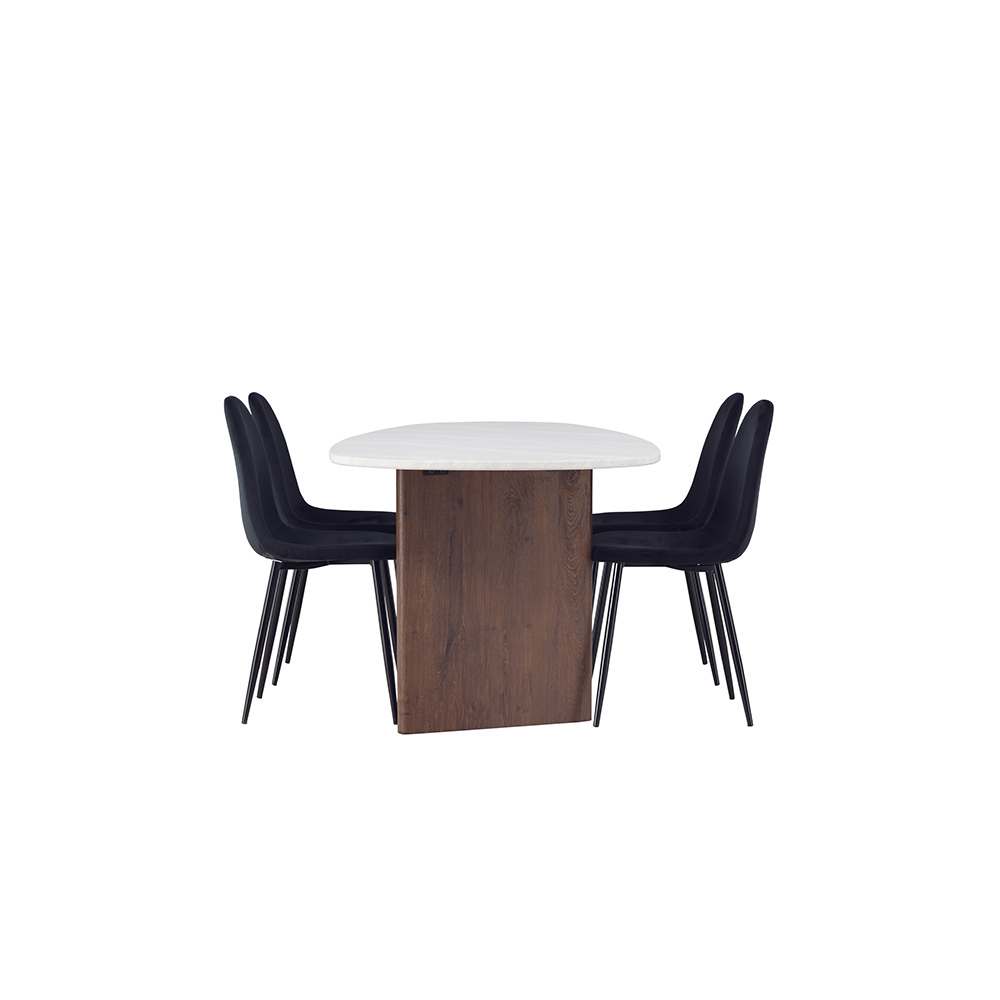 Matgrupp Venture Home Grönvik med 4 Polar Stolar